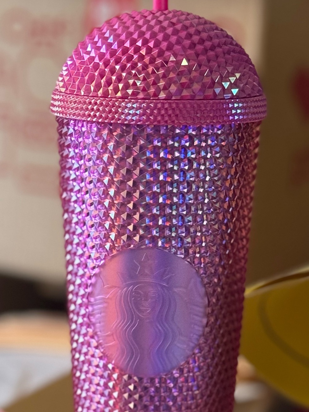 Starbucks Pink Iridescent Studded Tumbler - NWT